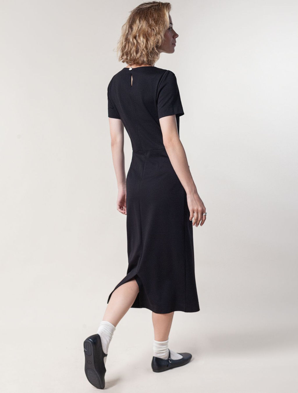 Платье Vilatte из джерси черный  фото 3