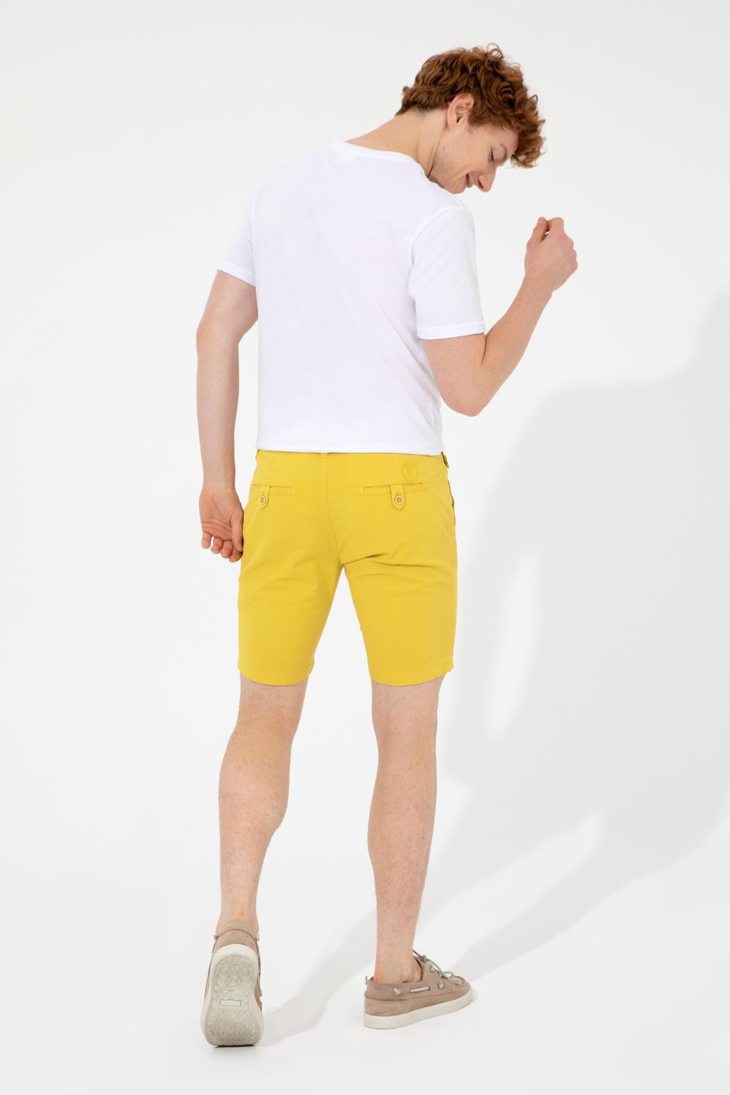 U. S. Polo Assn Мужские шафрановые тканые шорты - U.s. polo assn фото 4