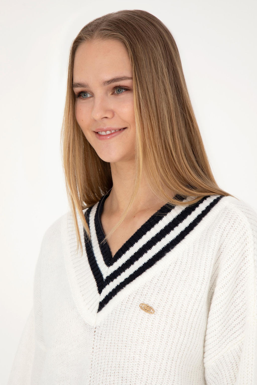 Женский кремовый свитер - U.s. polo assn фото 8