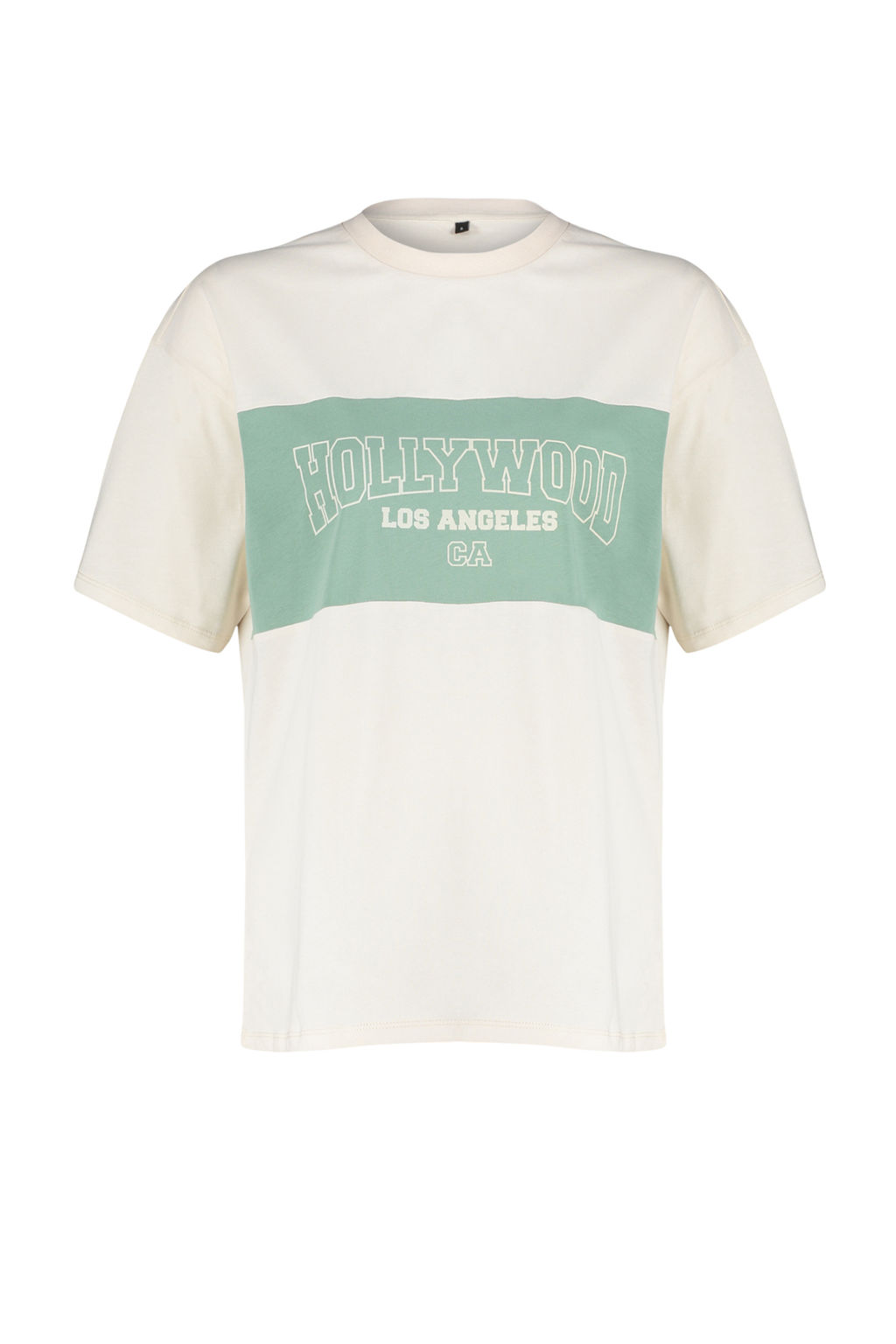 TRENDYOLMILLA Tas %100 Pamuk Renk Bloklu Sehir Bask?l? Oversize/Genis Kesim Orme T-Shirt TWOSS24TS00079 фото 7