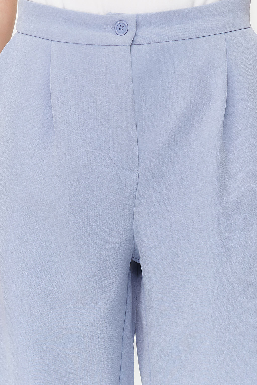 TRENDYOLMILLA Lacivert Wide Leg/Genis Paca Dokuma Kumas Pantolon TWOAW22PL0139 фото 10