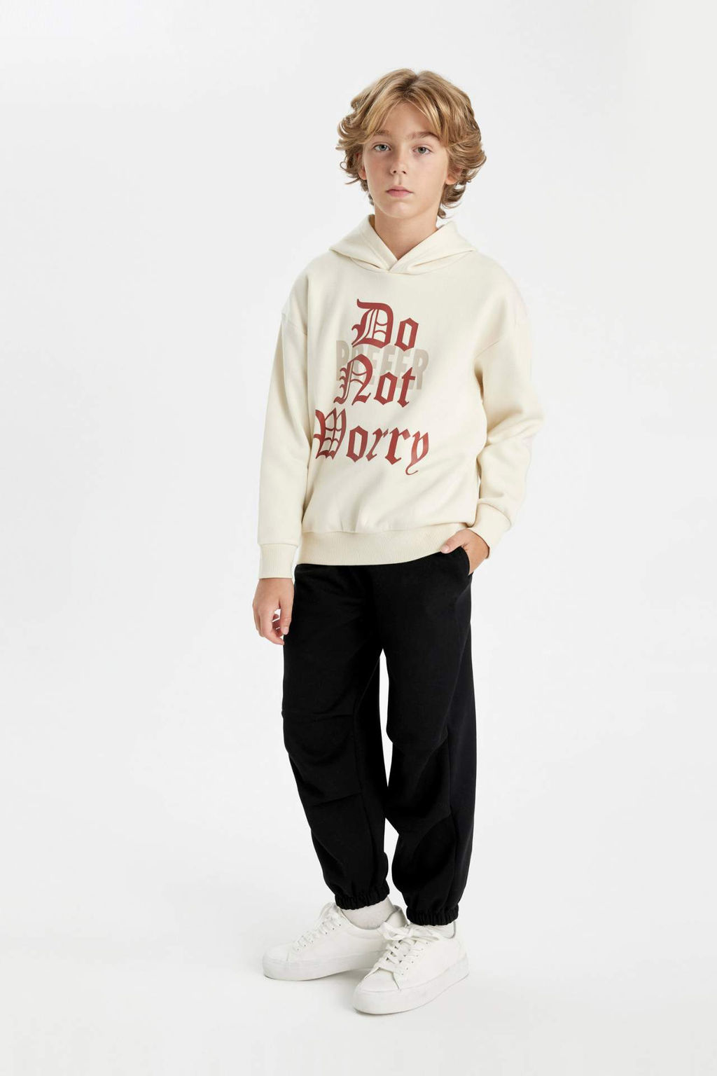 Erkek Cocuk Beli Pacas? Lastikli Cepli Basic Duz Jogger Esofman Alt? - Defacto фото 2