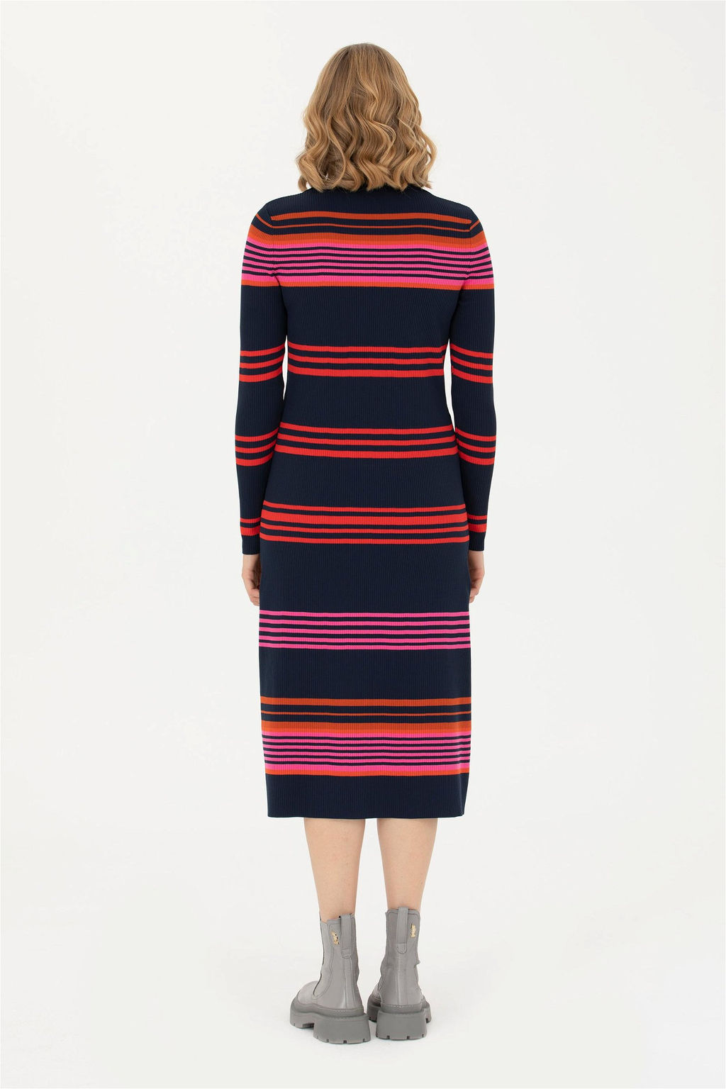 Женское темно-синее трикотажное платье - U.s. polo assn фото 5