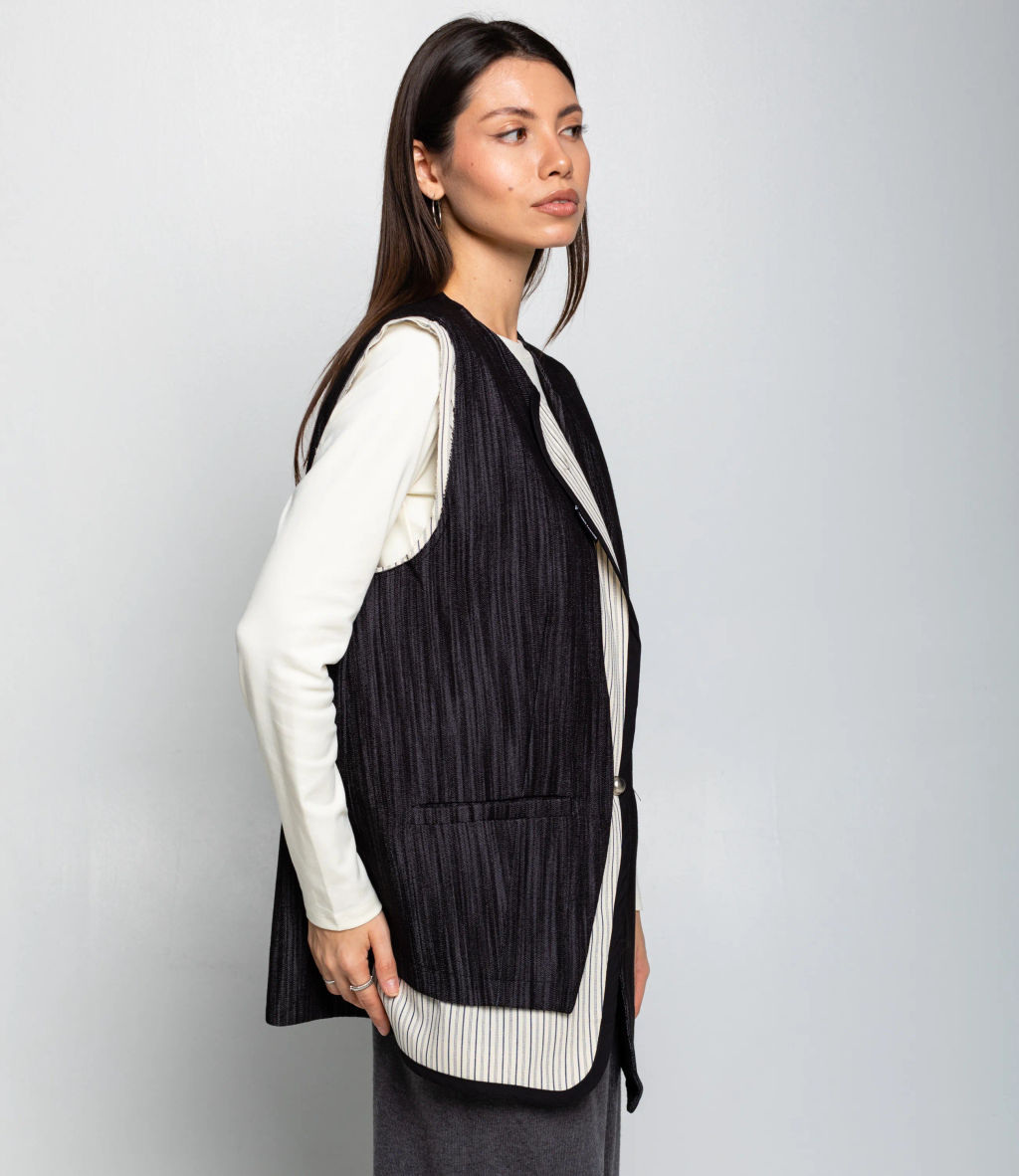 Жилет #КТ8083 (2), чёрный