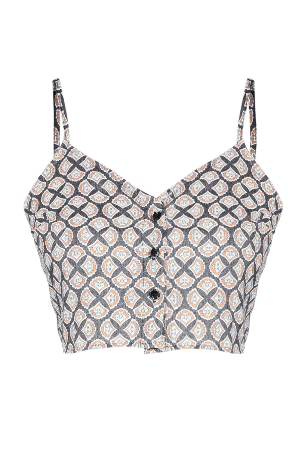 Cok Renkli Ask?l? Dugmeli Crop Dokuma Bluz TWOSS24BZ00163 - Trendyolmilla фото 7