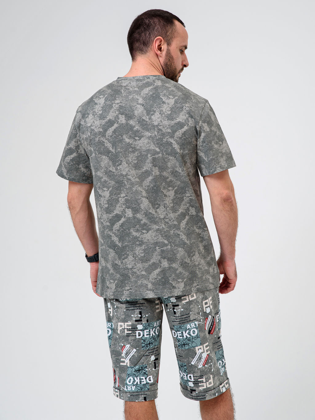 100% ХЛОПОК Комплект мужской "Техно" (бриджи)