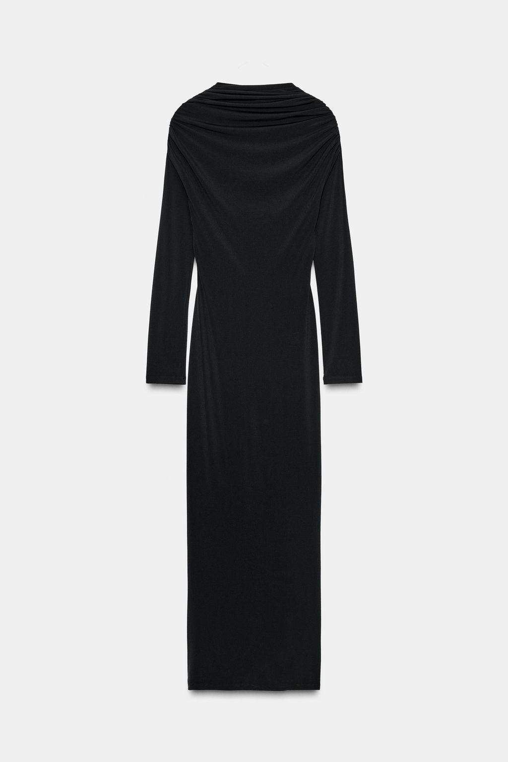 MIDI DRESS WITH DRAPED DETAIL AND JEWEL BACK - Zara фото 5