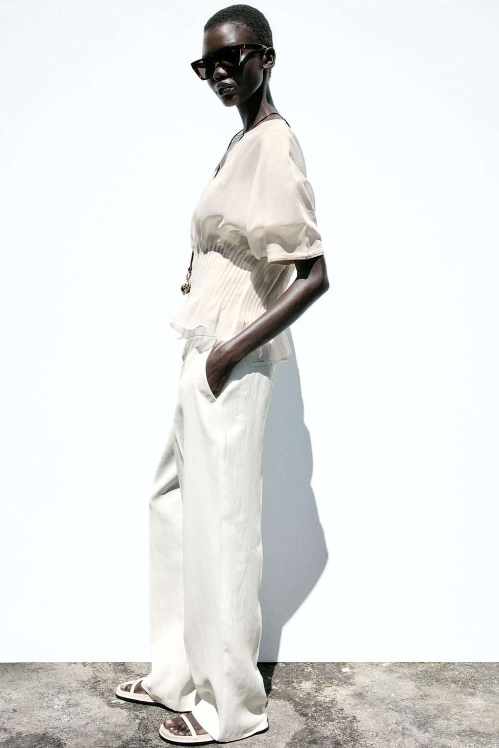 KNIT TOP WITH ORGANZA - Zara фото 2