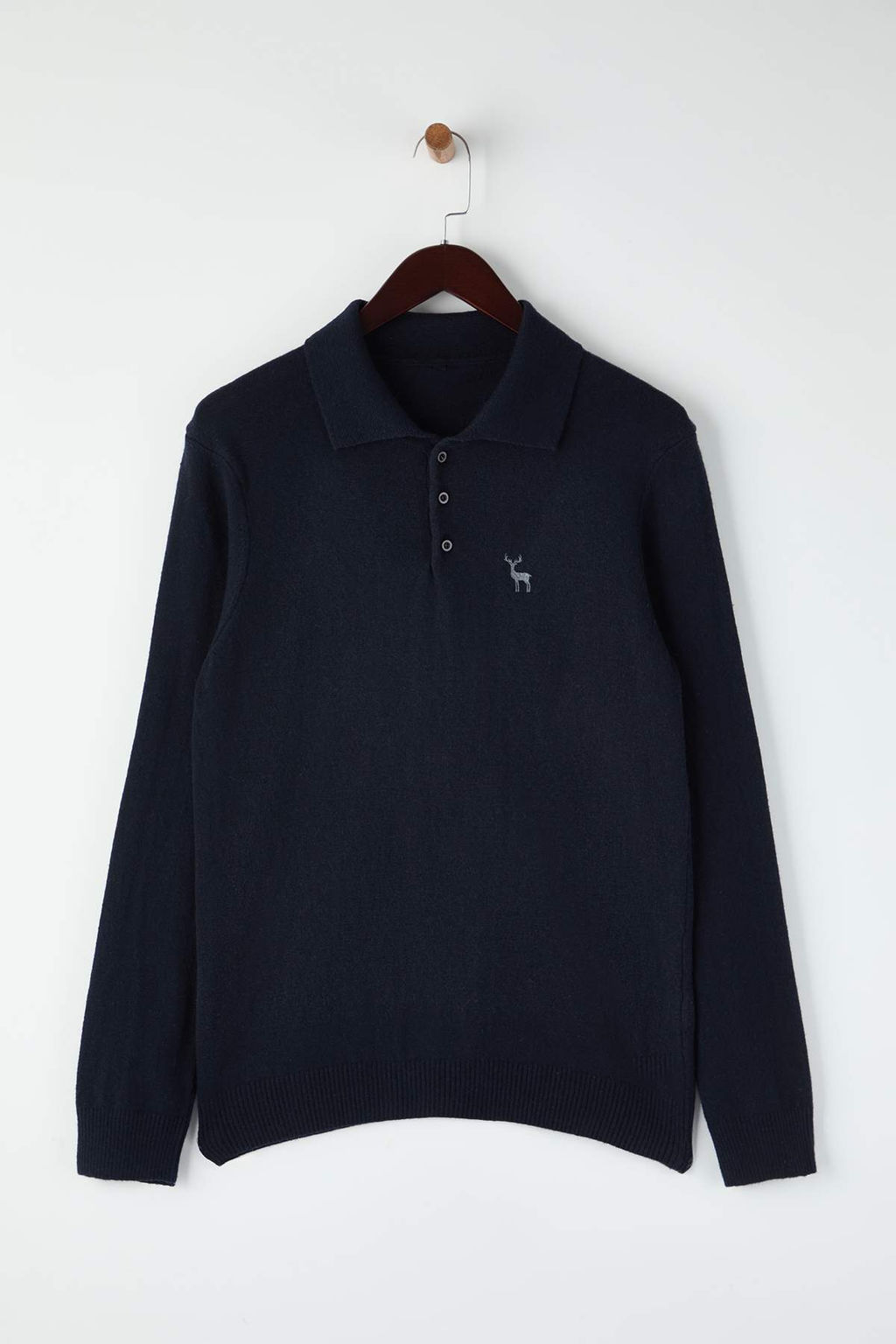 TRENDYOL MAN Lacivert Slim Fit Yunlu Polo Yaka Dugmeli Smart Triko Kazak TMNAW23KZ00238 - Trendyolmilla фото 24