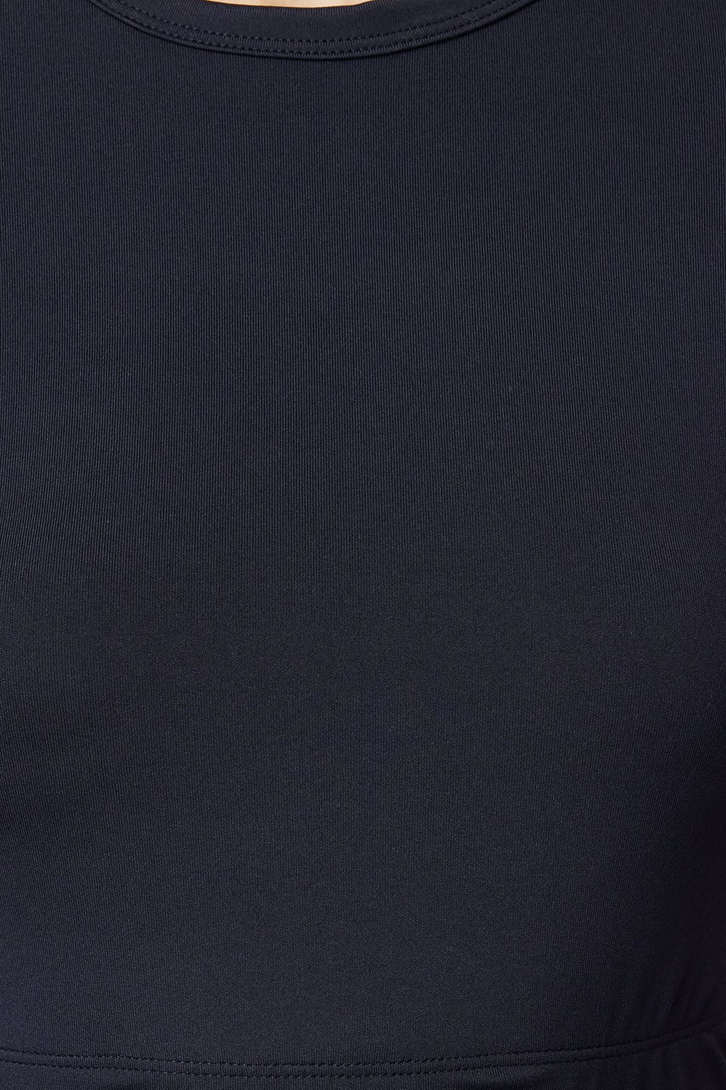 Trendyolmilla Siyah Crop Hafif Destekli Yumusak Dokulu Bisiklet Yaka Orme Spor Ust/Bluz TWOAW21BZ0158  фото 3