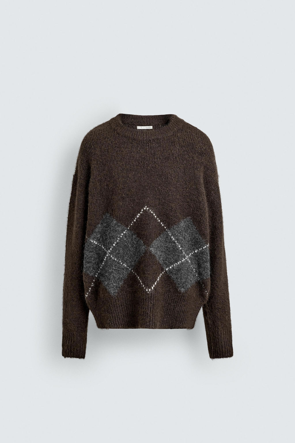 DIAMOND JACQUARD SWEATER - Zara фото 7