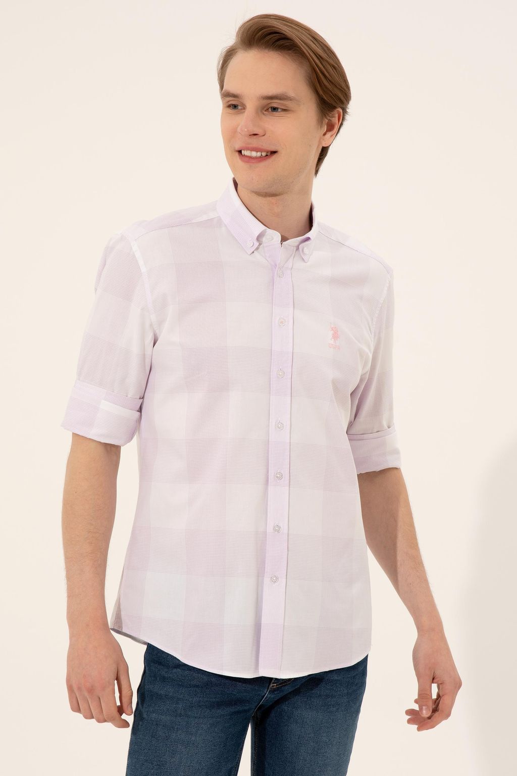 U. S. Polo Assn Мужская рубашка с длинным рукавом Magnolia - U.s. polo assn фото 3