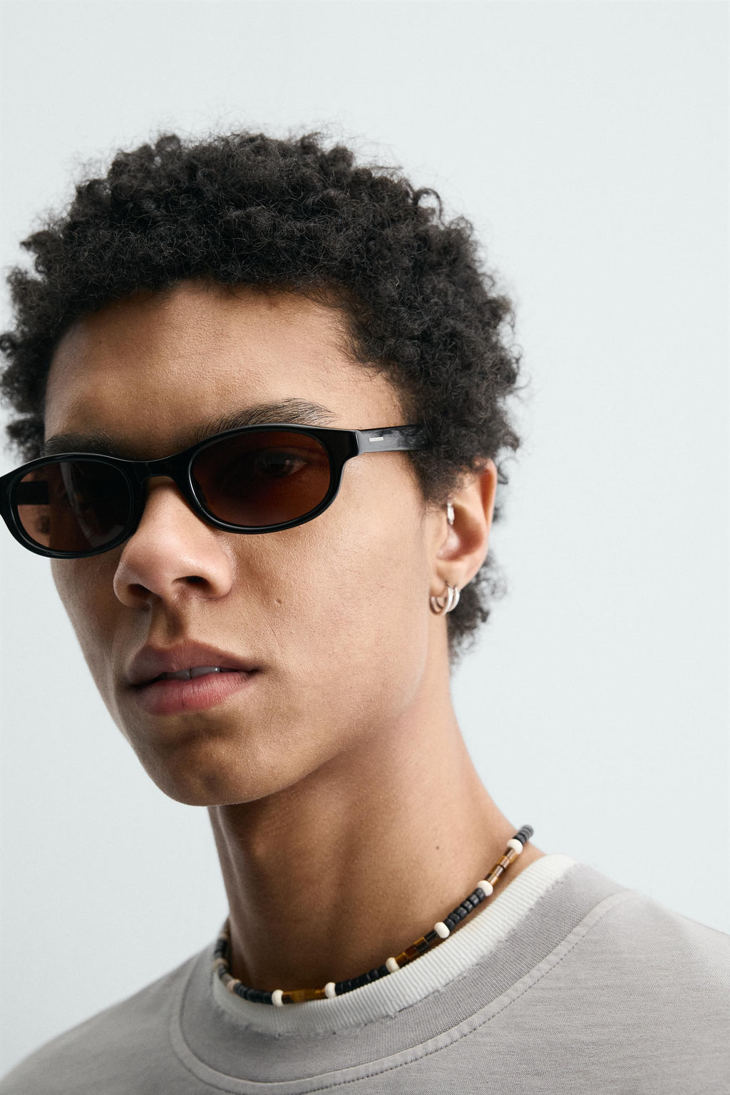 CAMISETA BOXY FIT LAVADA / Gris claro - Zara фото 6