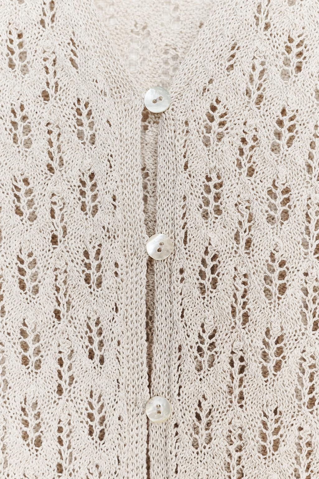 POINTELLE KNIT CARDIGAN - Zara фото 7