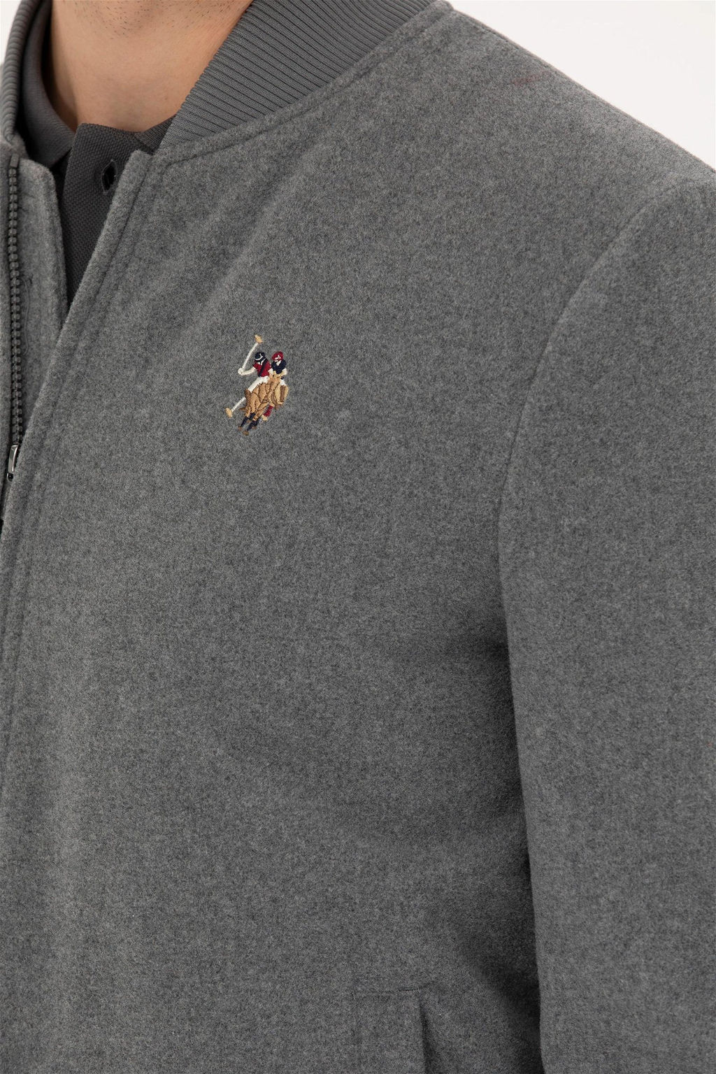 U. S. Polo Assn / Мужское пальто антрацитового цвета - U.s. polo assn фото 7