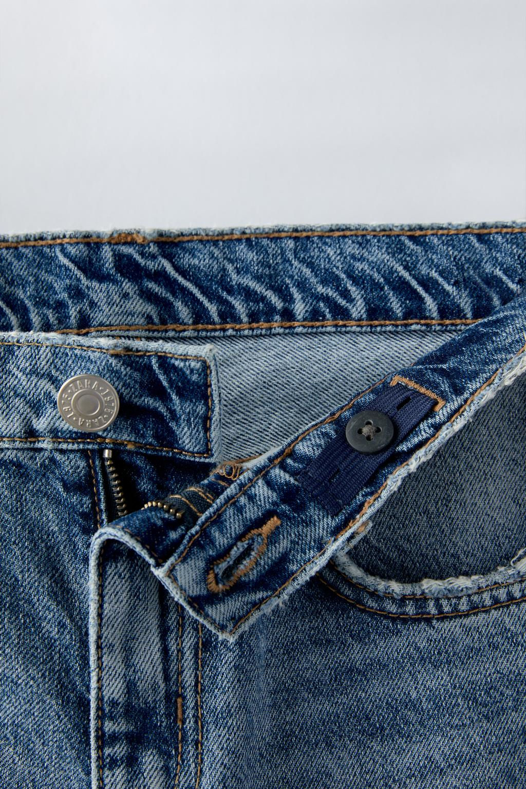 EXTREME WIDE-LEG RIPPED JEANS - Zara фото 6