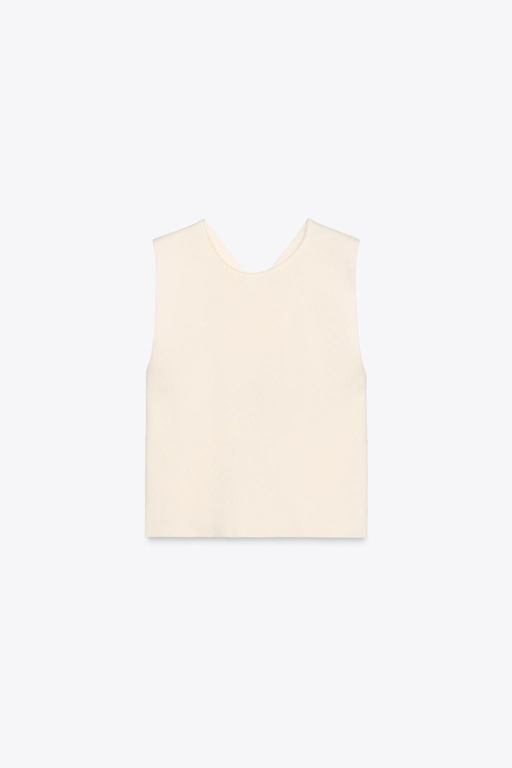 KNIT CUT-OUT BACK TOP - Zara фото 5