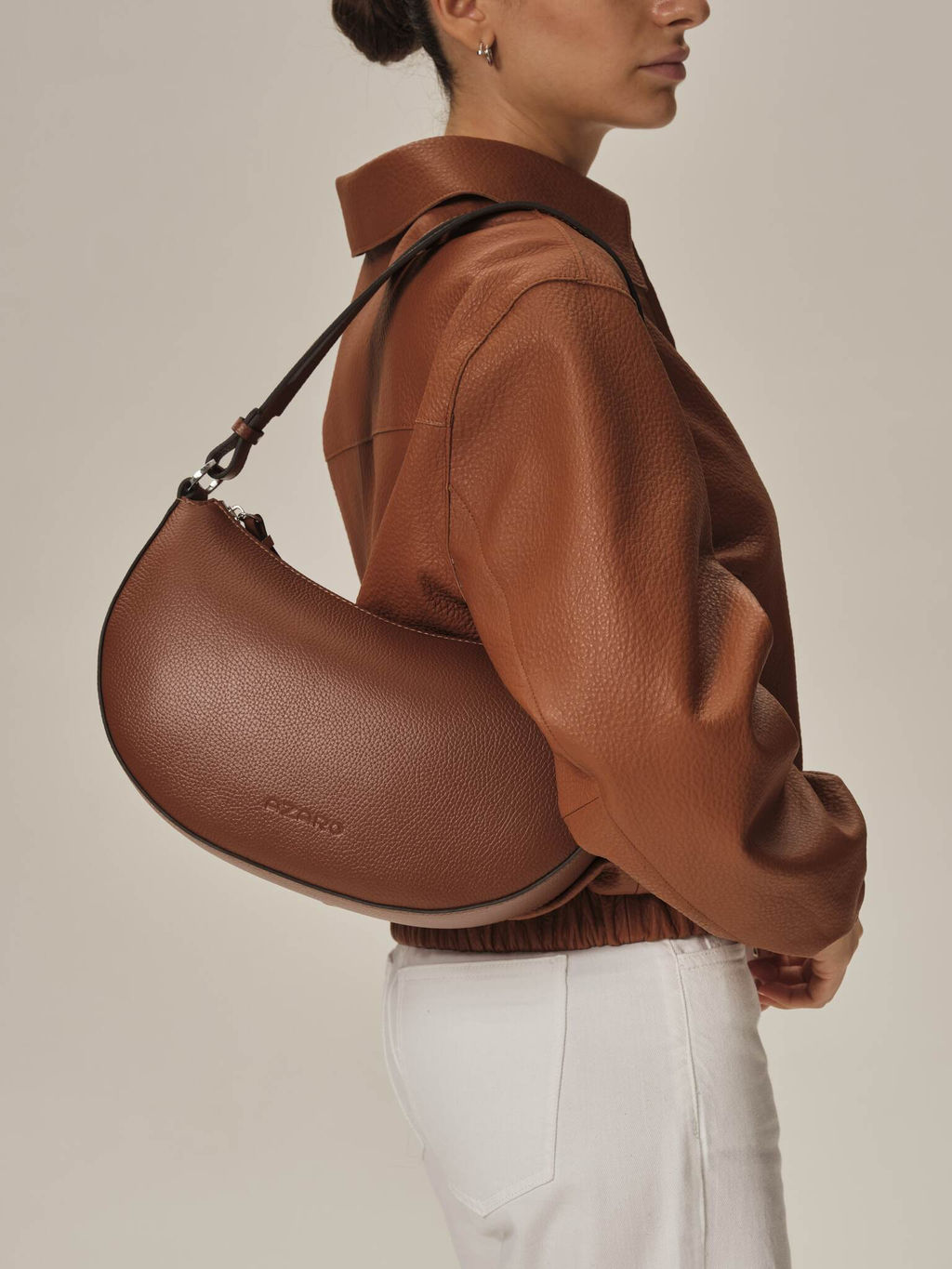 Сумка женская сэддл Azaro 31042 коппер