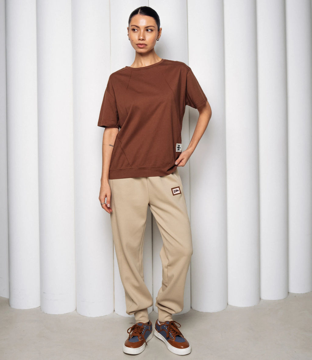 Футболка #КТ1062 (2), коричневый - Dommod фото 4