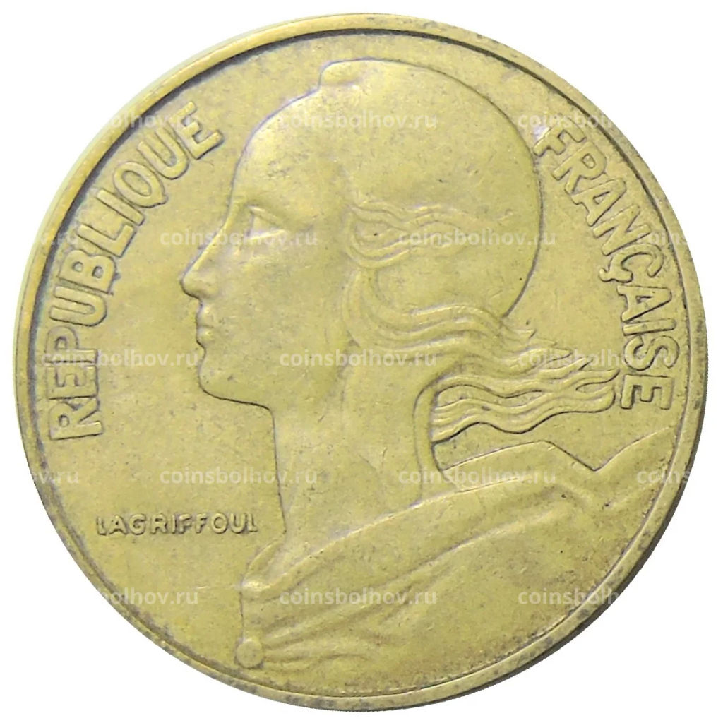 20 сантимов 1967 года Франция