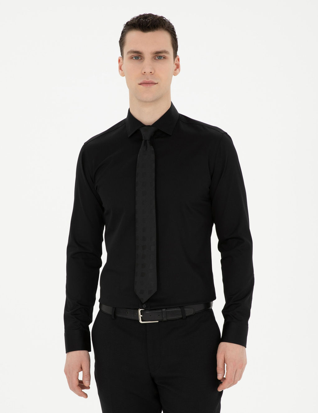 Siyah Ex. Slim Fit Uzun Kollu Basic G_mlek - Pierre cardin фото 8