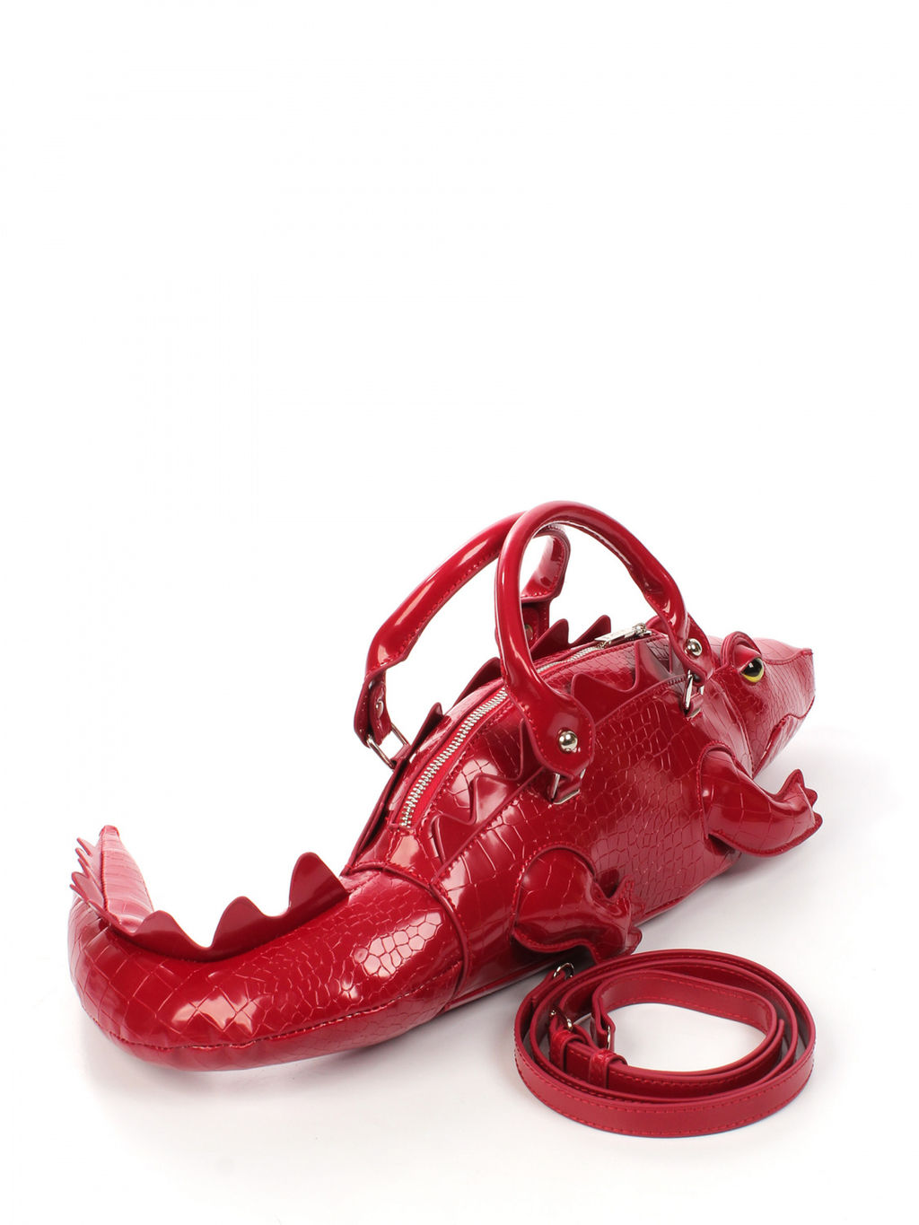 LACCOMA сумка ИГР25061-крокодил-красный эко кожа хлопок  фото 2