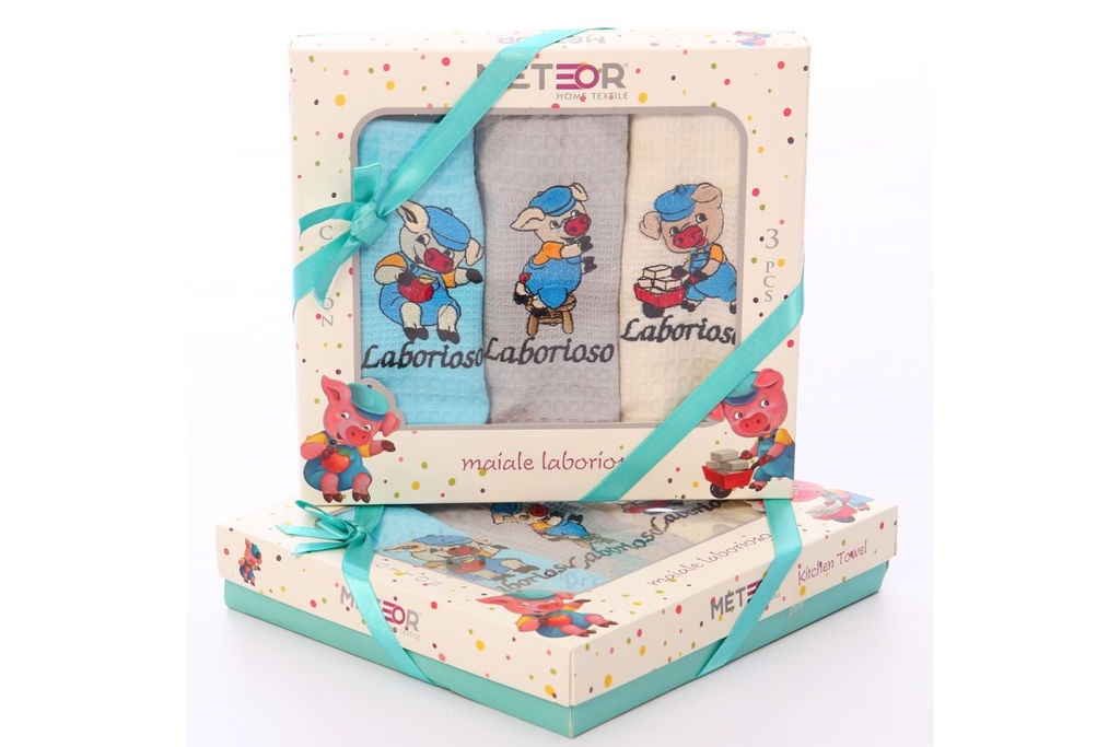 Набор Сал. METEOR вафель. в короб. 40х60 (3 шт.) MAIALI CARINI-10000 - Наталья-текстиль фото 2