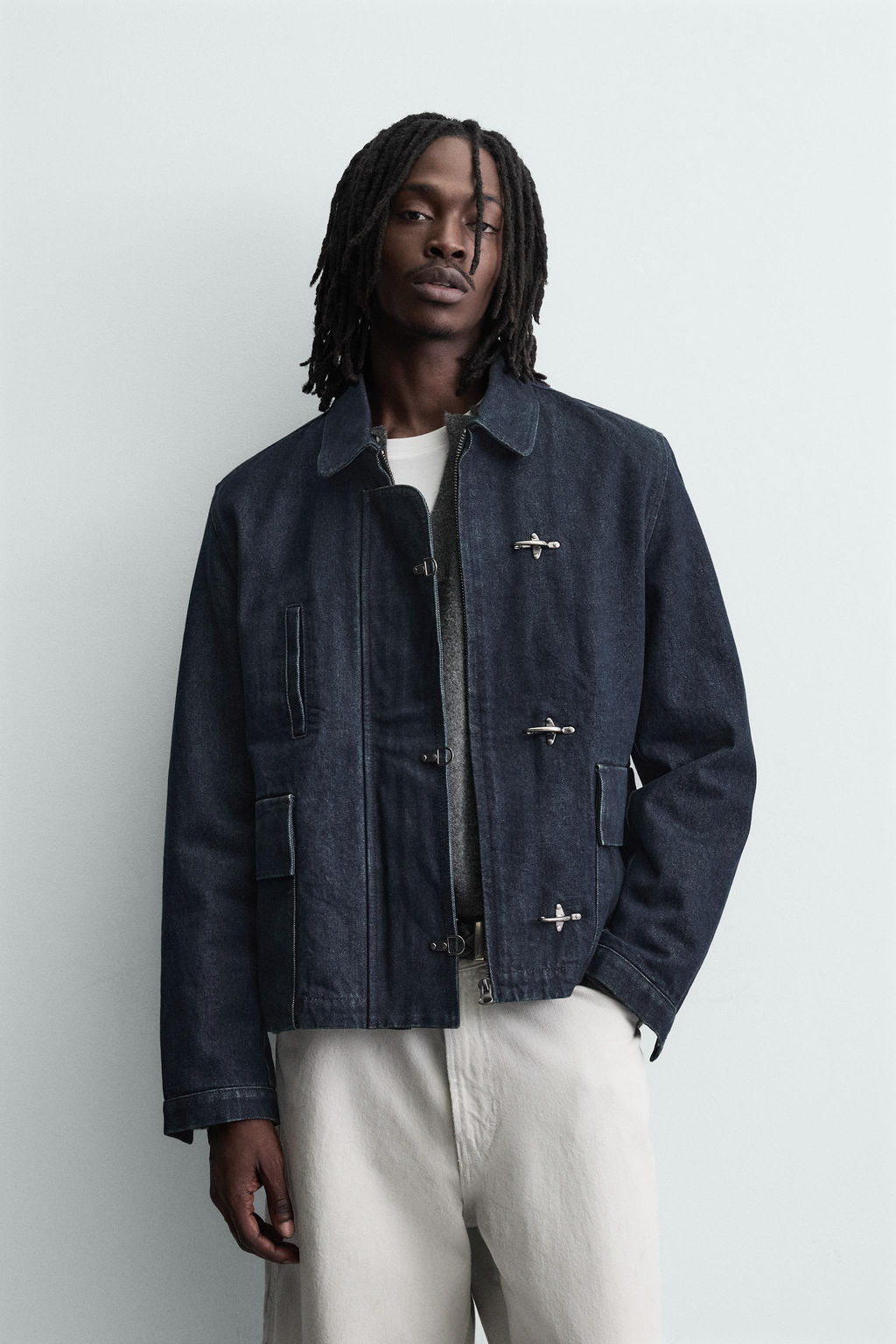 DENIM FIREMAN CLASP JACKET - Zara фото 2