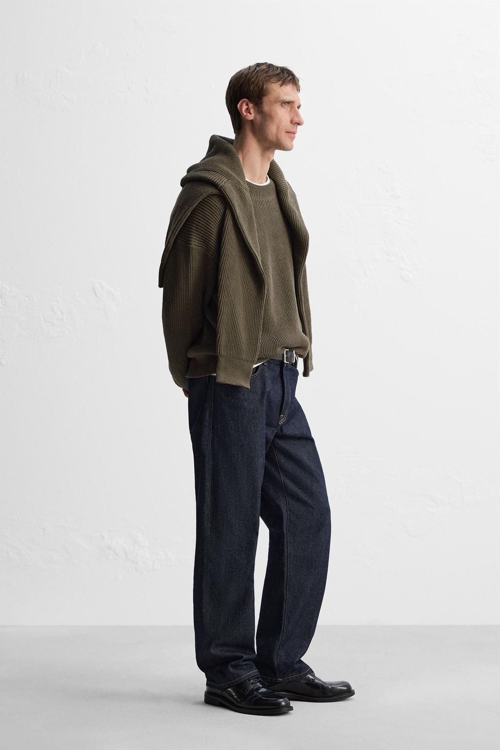 RELAXED FIT COTTON BLEND SWEATER - Zara фото 8