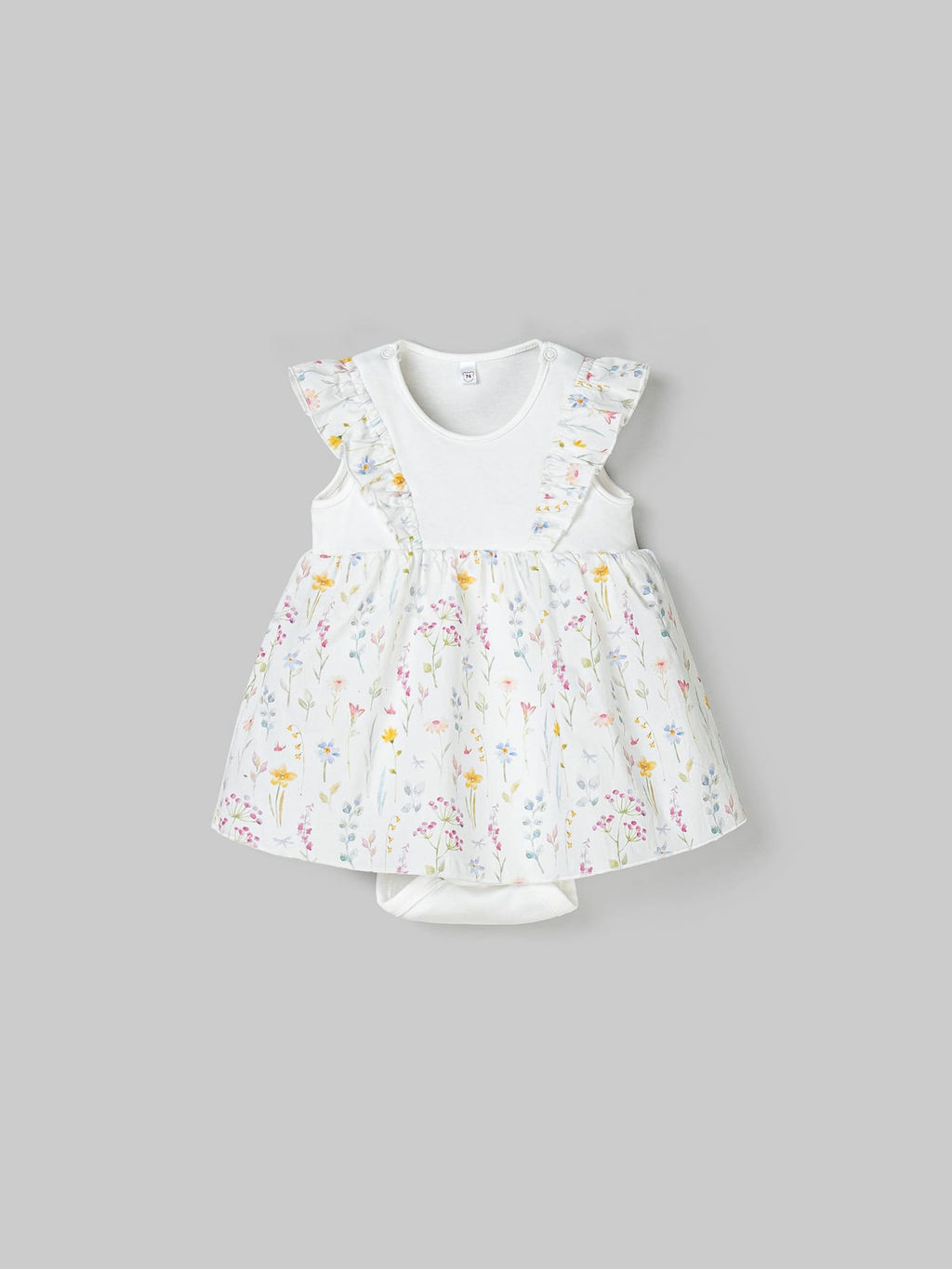 Платье-боди с крылышками Акварельные цветы 0+ - Bungly фото 2