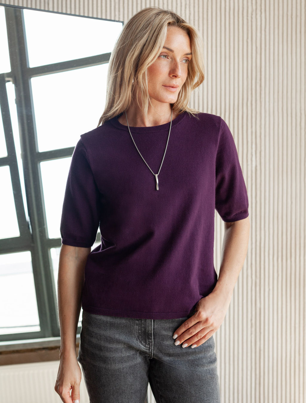 Джемпер тонкой вязки из хлопка с кашемиром