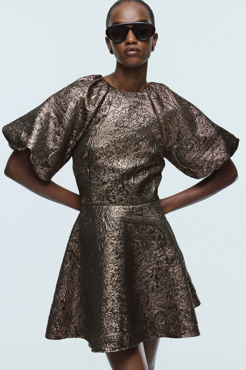 Vestido con mangas globo - H&m фото 6