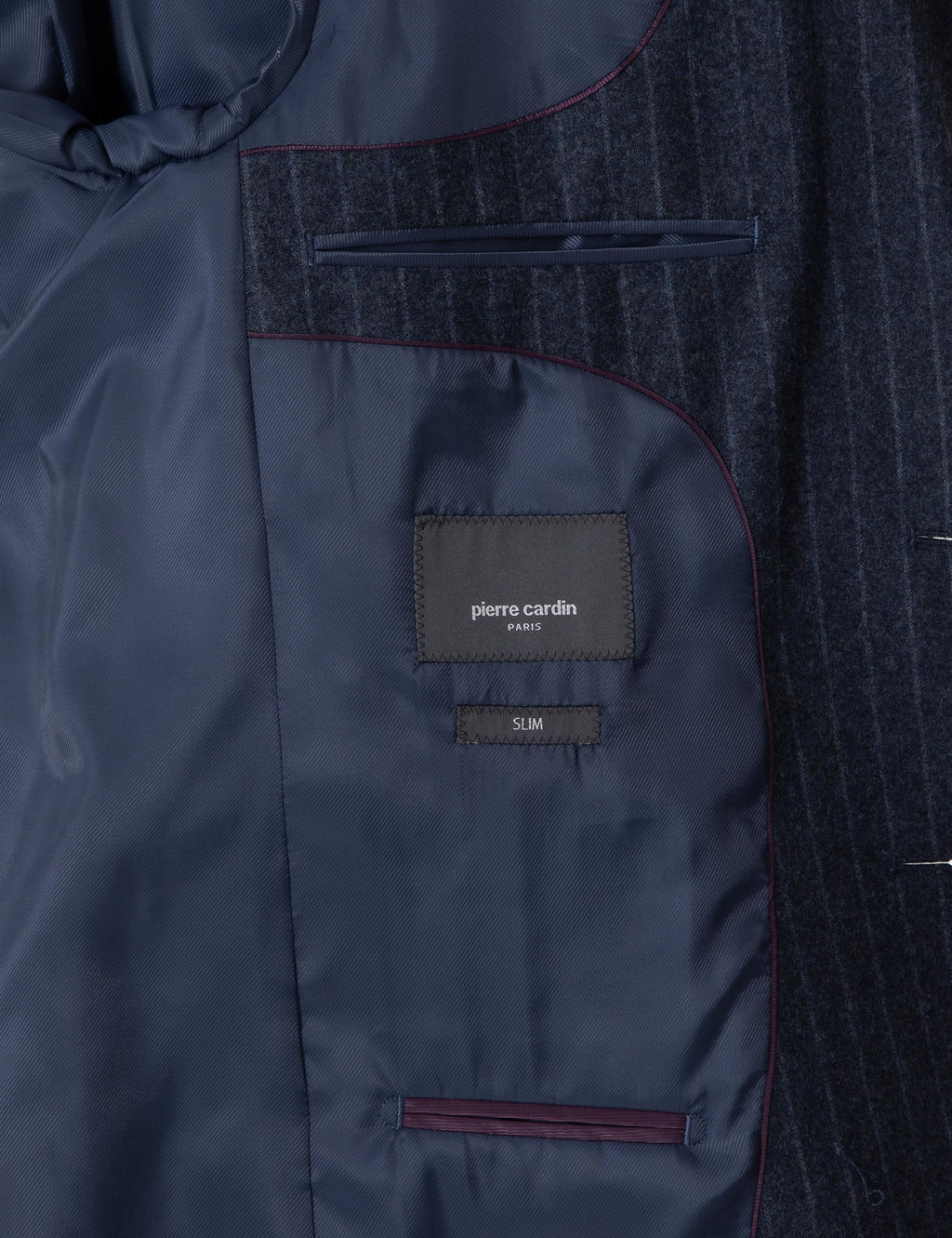 _ndigo Slim Fit _izgili Y_n Kar___ml_ Tak_m Elbise