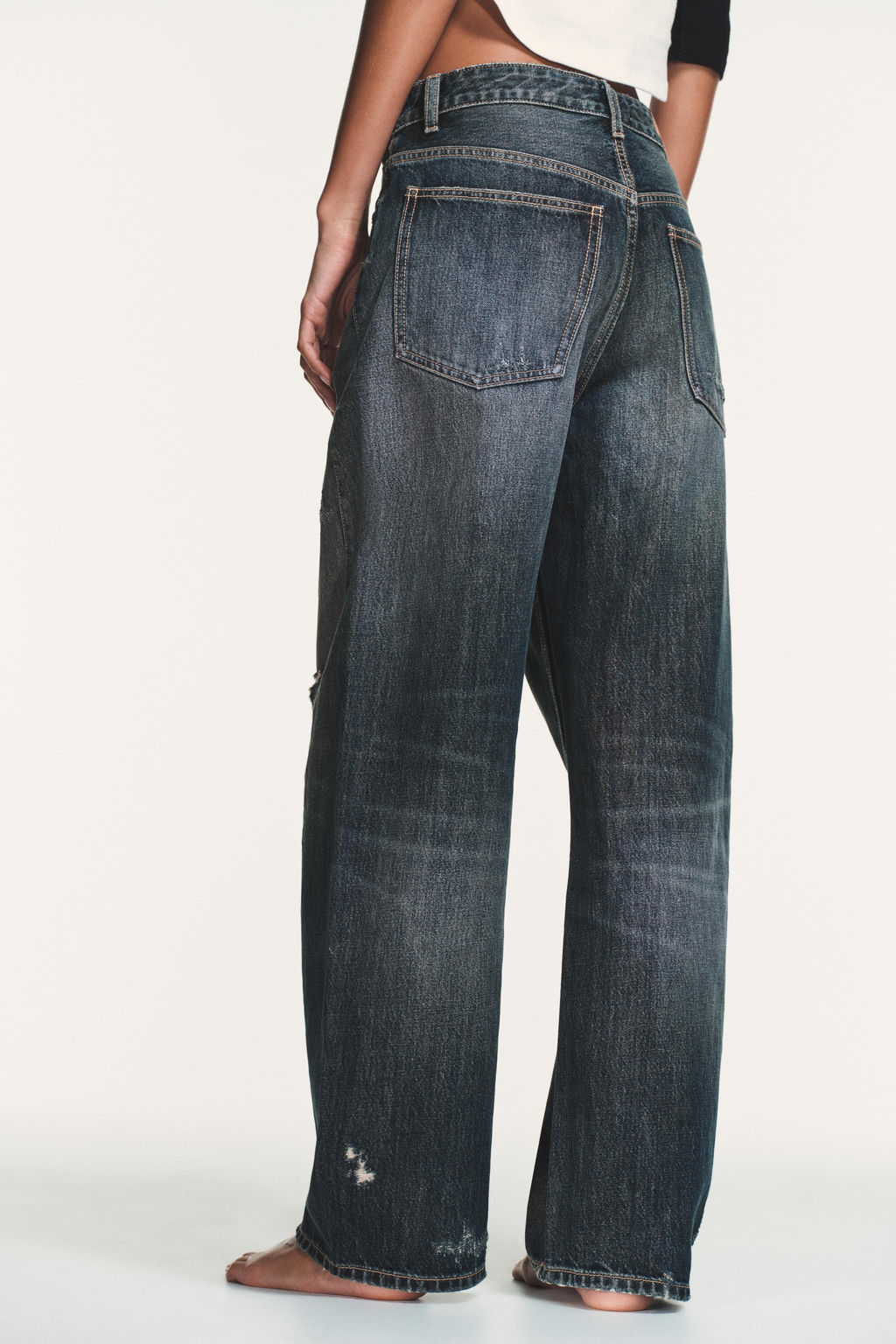 TRF MID-WAIST BAGGY BALLOON JEANS - Zara фото 5