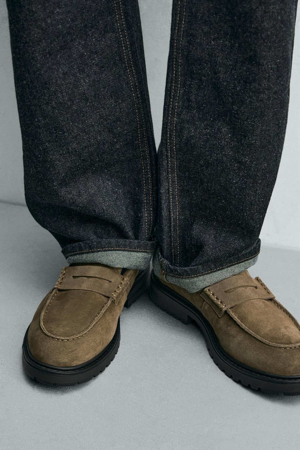 LEATHER TRACK PENNY LOAFERS - Zara фото 14