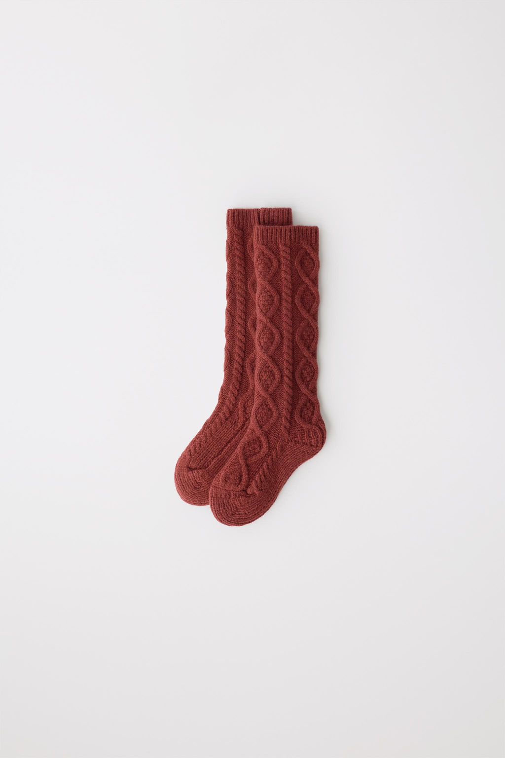 LONG CABLE-KNIT WOOL SOCKS LIMITED EDITION - Zara фото 7