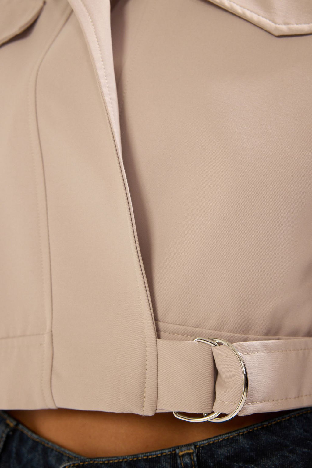 TRENDYOLMILLA Tas Regular Kemer Detayl? Ince Ceket Mont TWOSS25MO00009  фото 4