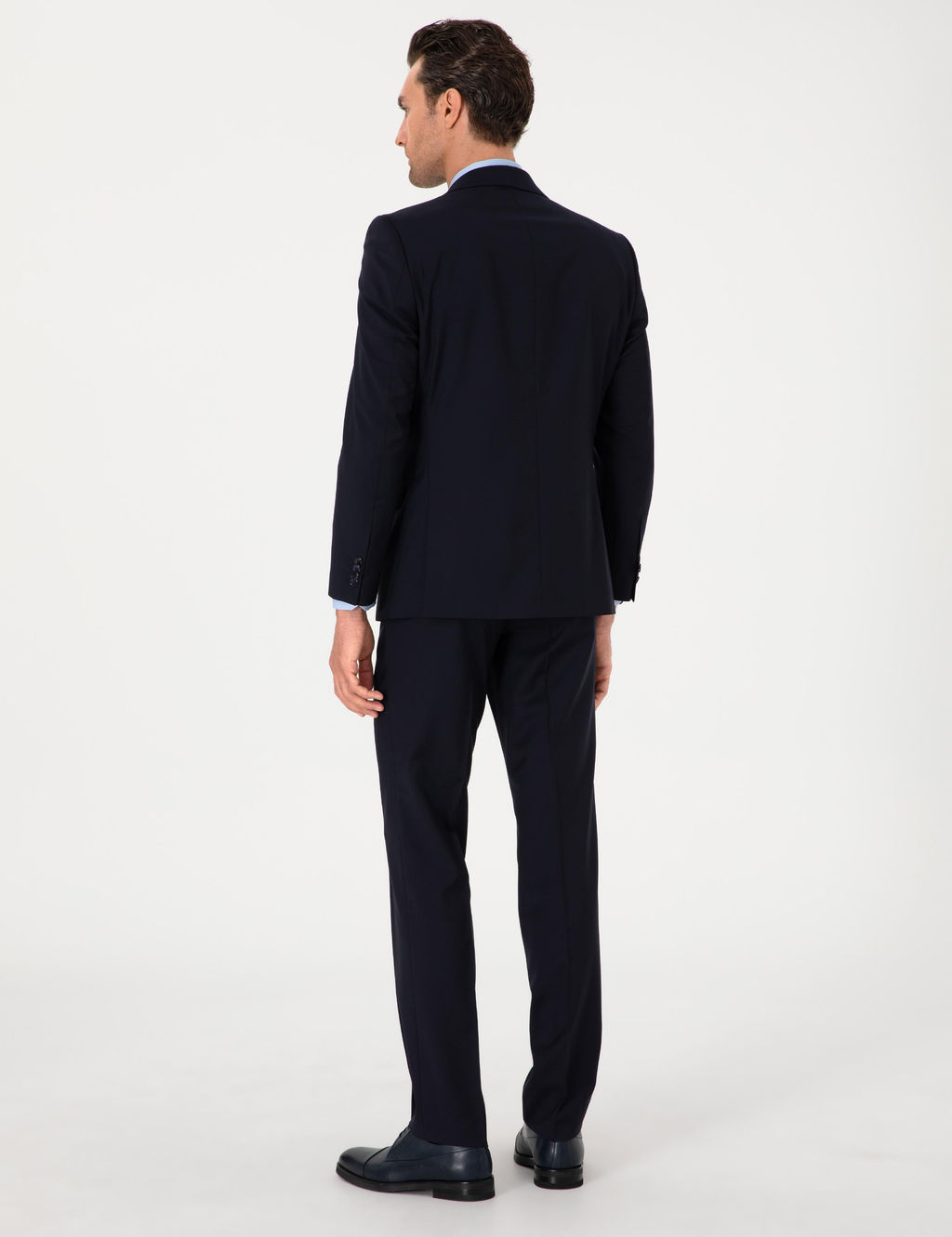 Lacivert Slim Fit %100 Y_n Klasik Tak_m Elbise - Cacharel фото 5