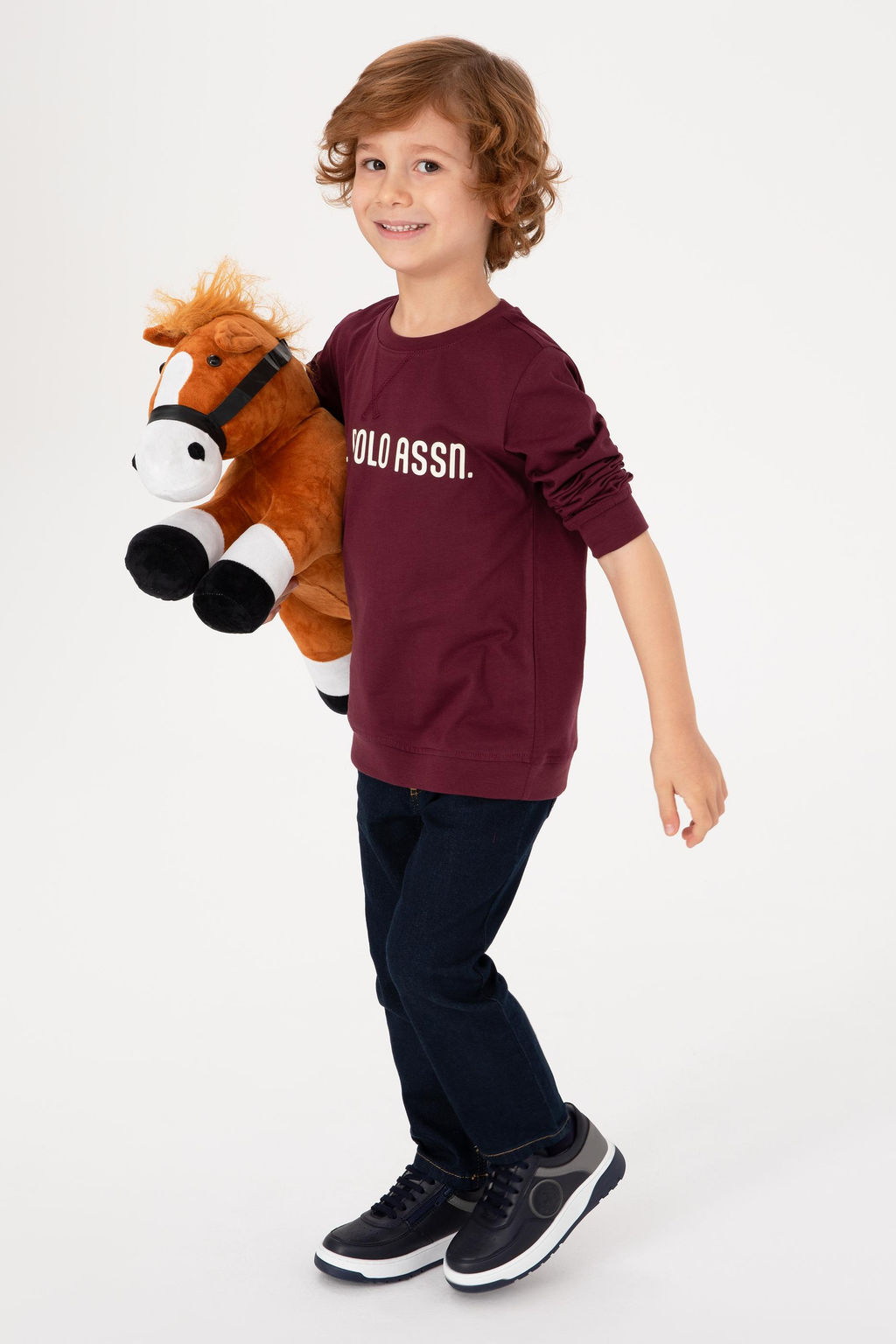 Erkek _ocuk Bordo Bisiklet Yaka Sweatshirt - U.s. polo assn фото 4