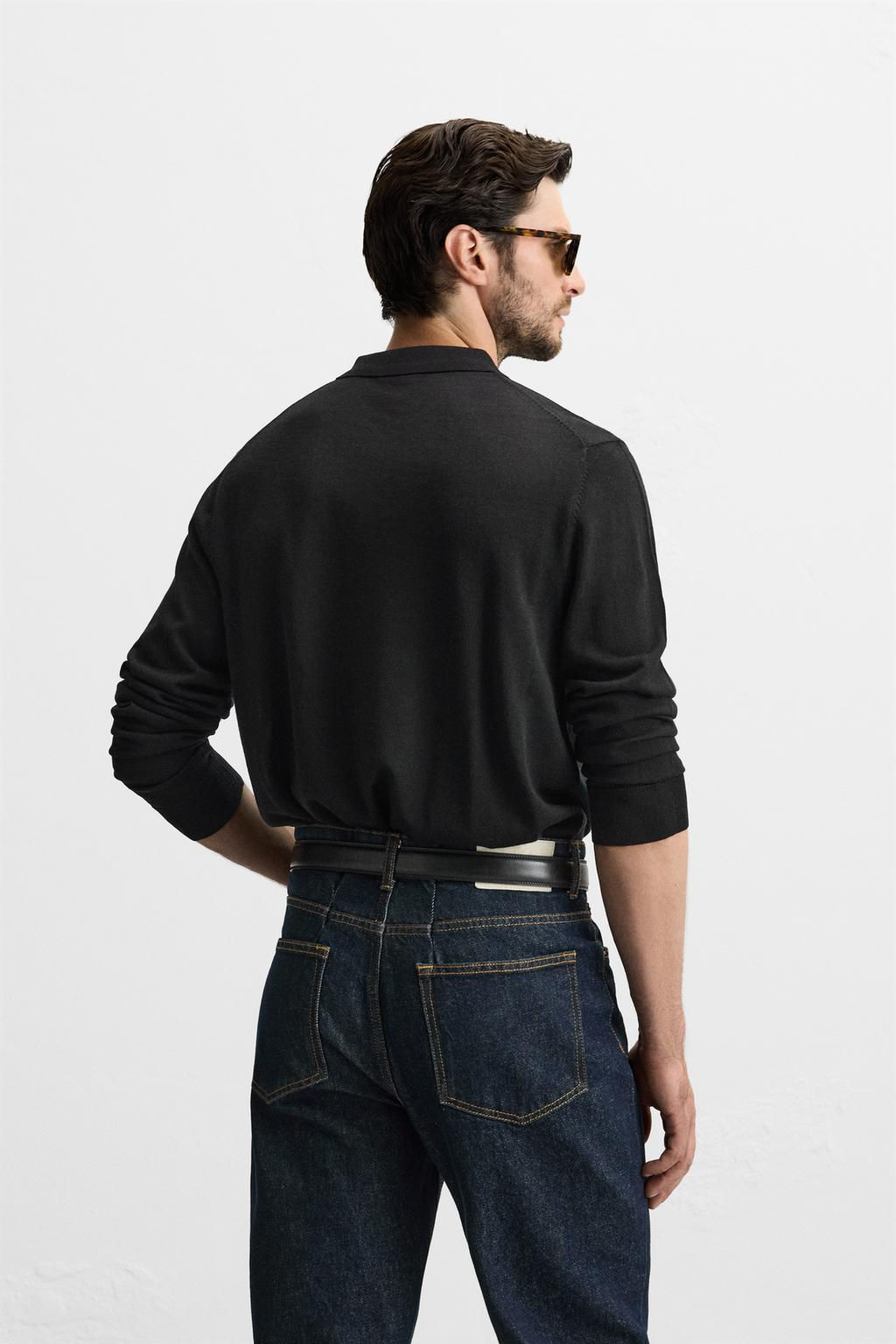 MERINO WOOL KNIT POLO SHIRT - Zara фото 3