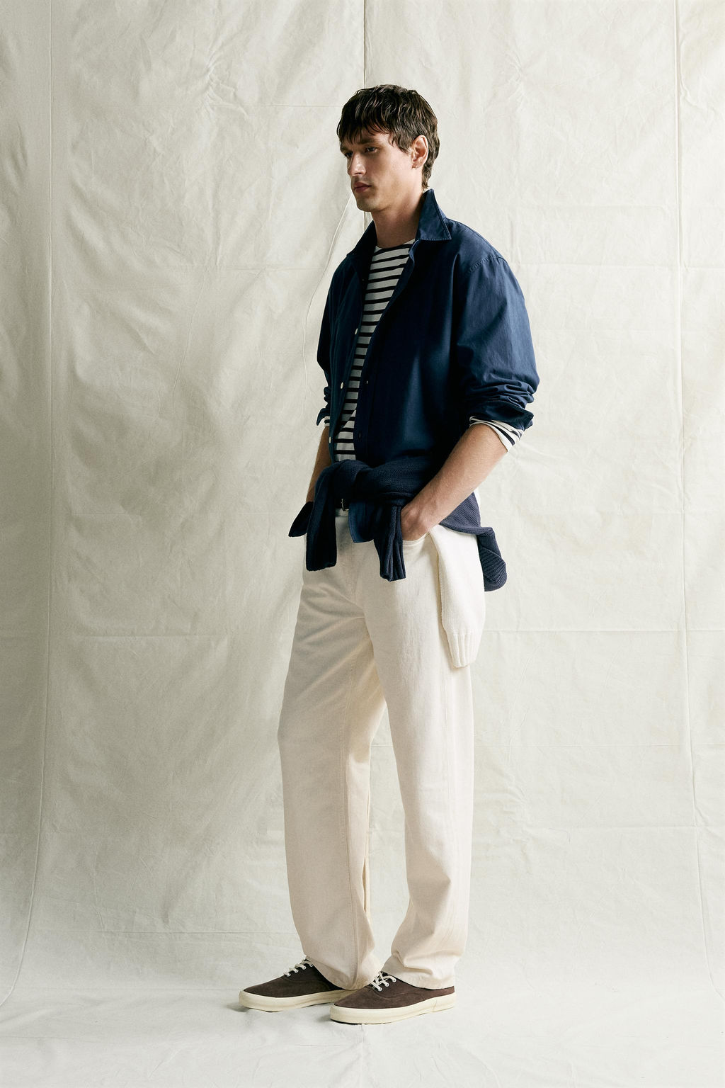 JEANS STRAIGHT RELAXED FIT ALGOD?N - C??AMO / Crudo - Zara фото 4