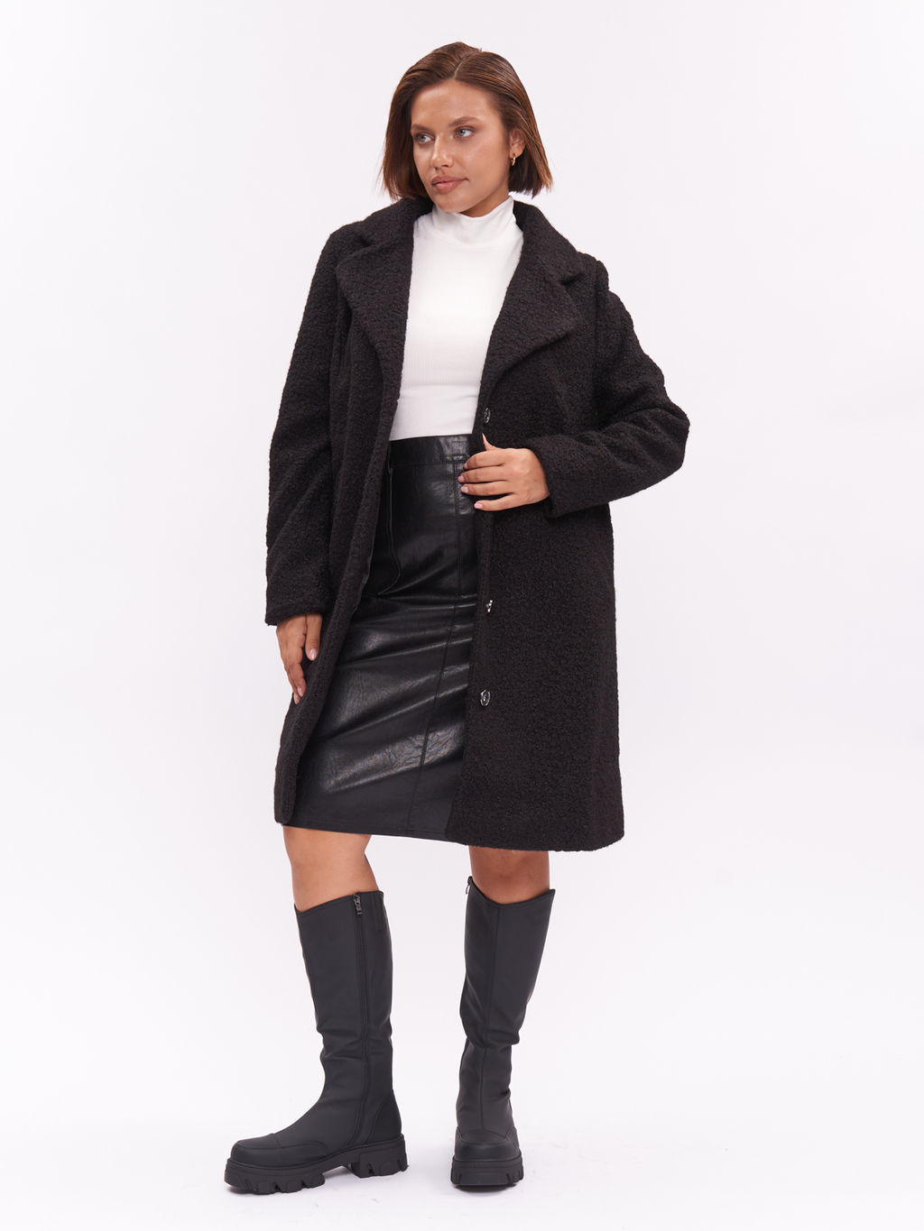 Пальто из букле ZPL13023BLK01 - Артесса фото 4