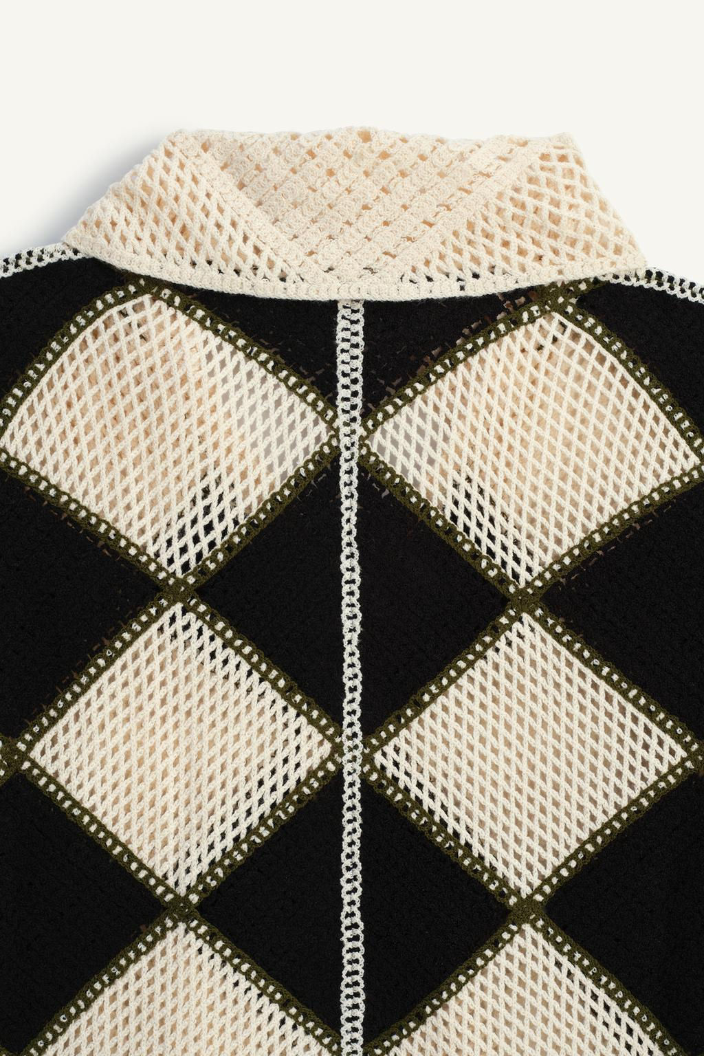 LIMITED EDITION DIAMOND KNIT SHIRT - Zara фото 9