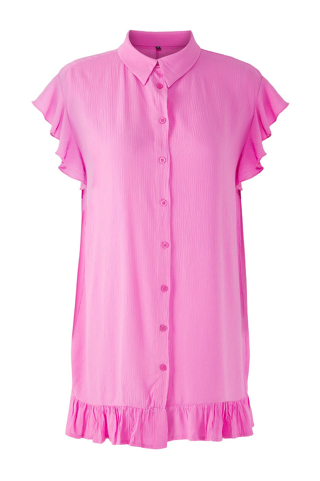 TRENDYOLMILLA Pembe Dokuma Volanl? Plaj Elbisesi TBESS25EL00074