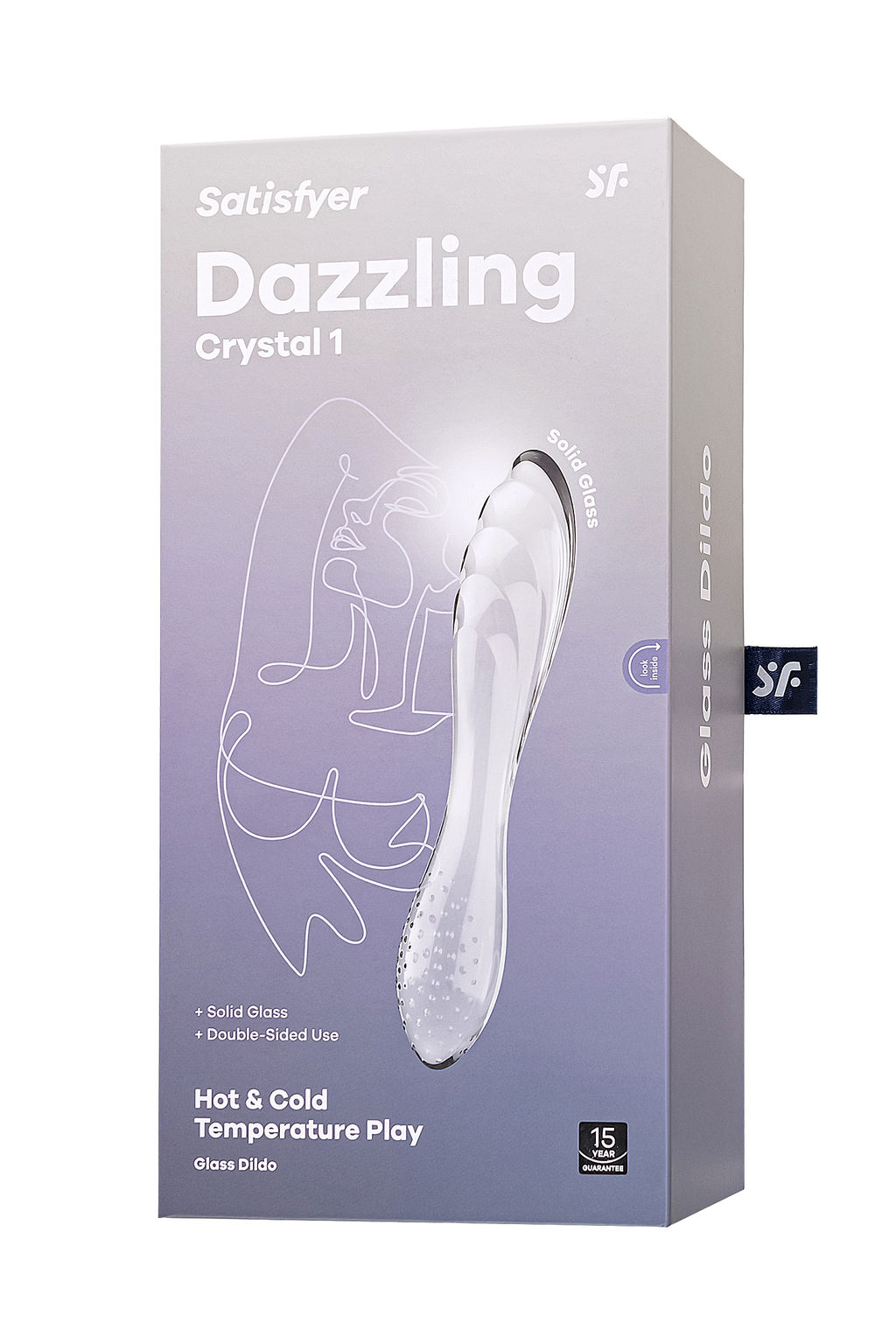 Двусторонний фаллоимитатор Satisfyer Dazzling Crystal 1, стекло, прозрачный, 18,5 см  фото 6
