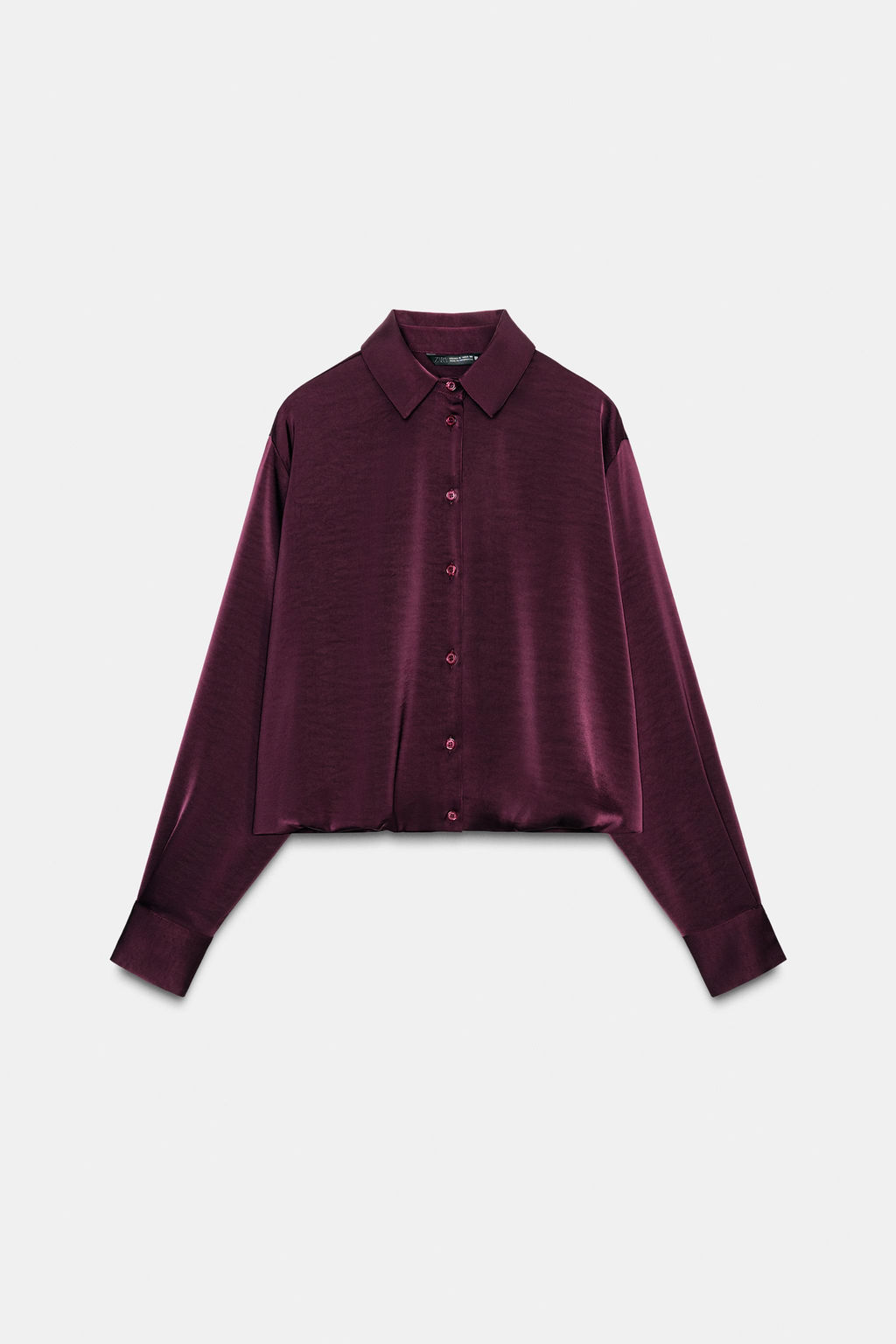SATIN BALLOON SHIRT - Zara фото 7