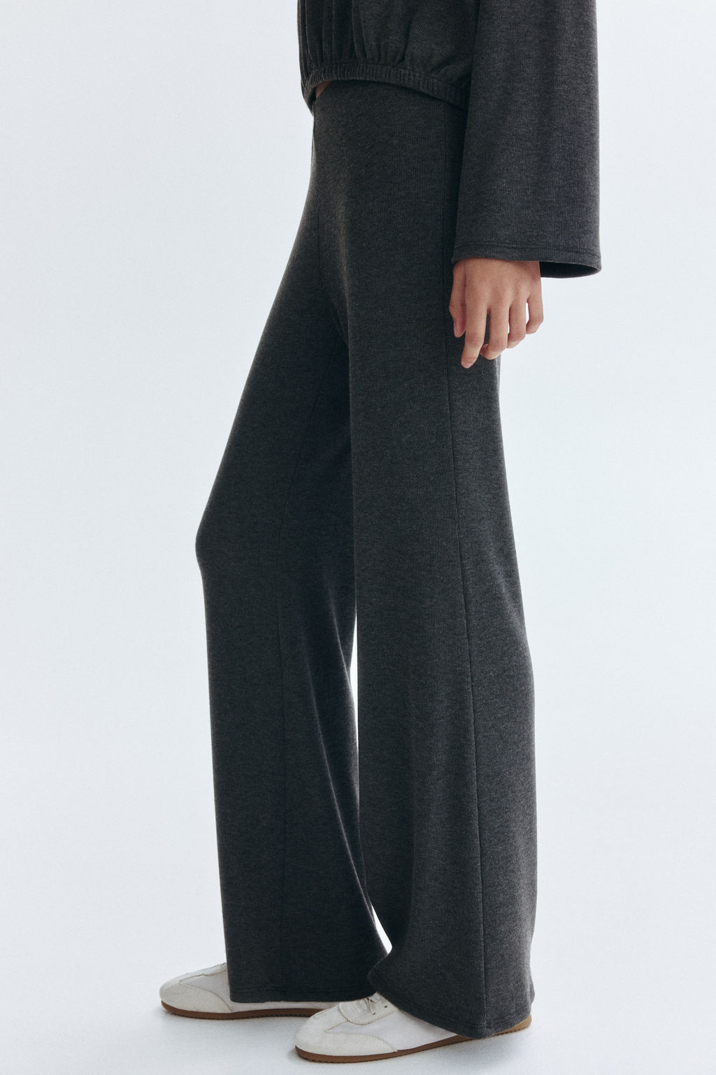 Flared fine-knit trousers - H&m фото 5