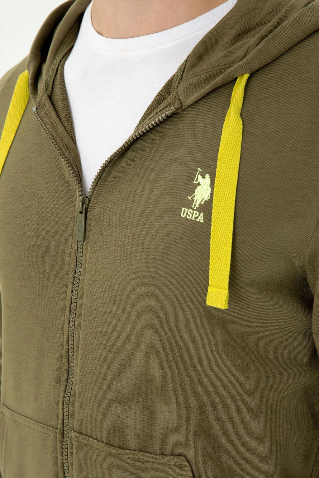 Мужской вязаный кардиган цвета хаки - U.s. polo assn фото 7