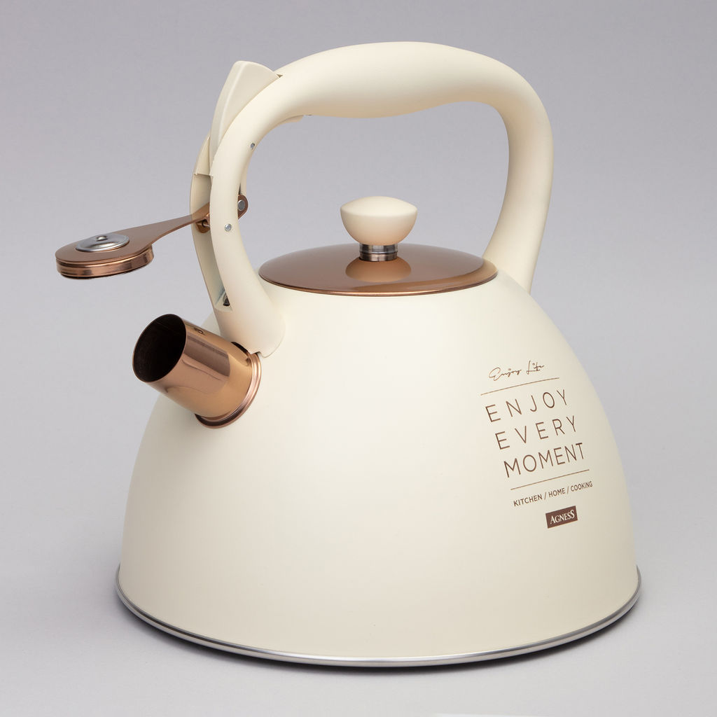 ЧАЙНИК AGNESS СО СВИСТКОМ, 3,0 Л ТЕРМОАККУМУЛИРУЮЩЕЕ ДНО, ИНДУКЦИЯ  фото 3