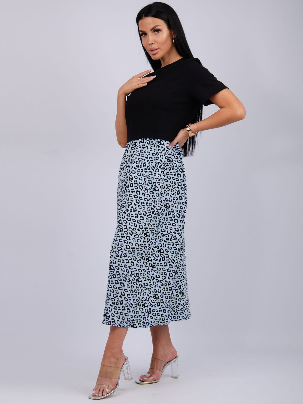 Платье Виттория, вискоза/кулирка До 60 размера - Малина фото 7